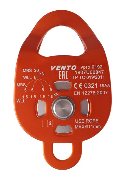  Блок-ролик двойной Double с подшипником дюраль Венто в Новосибирске  