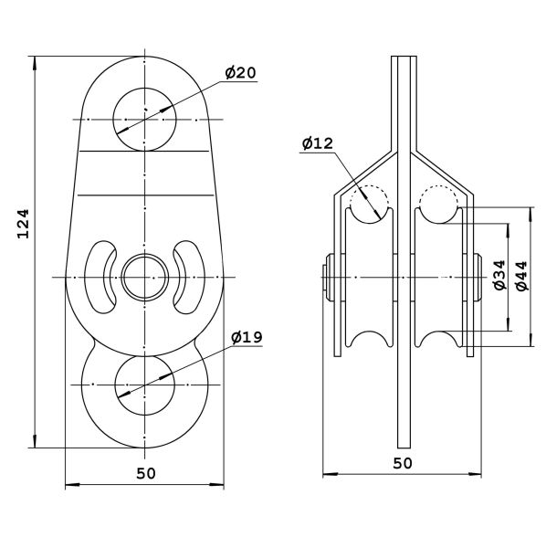  Блок-ролик Орион-Альп двойной сталь с подшипником в Новосибирске  