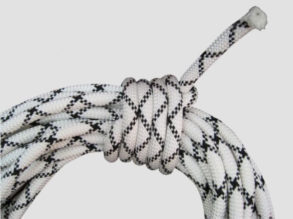  Веревка Шнур статика д.10 мм.48 пр.аб белый в Новосибирске  